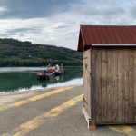 Sur un quai du Rhône après 4 mois de chantier sur une barge par l'entreprise Vinci Océlian